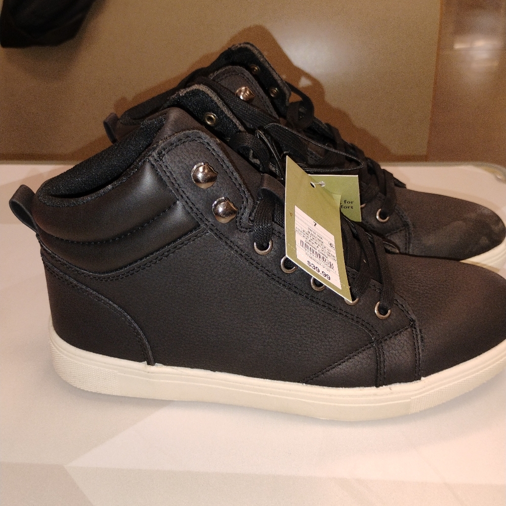 Goodfeiiow Black High-Top Athletic Sneakers with White Sole